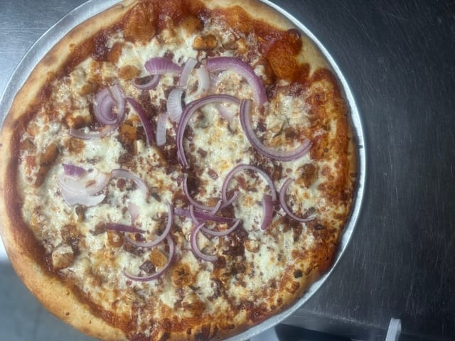 Chicken BBQ Pizza.