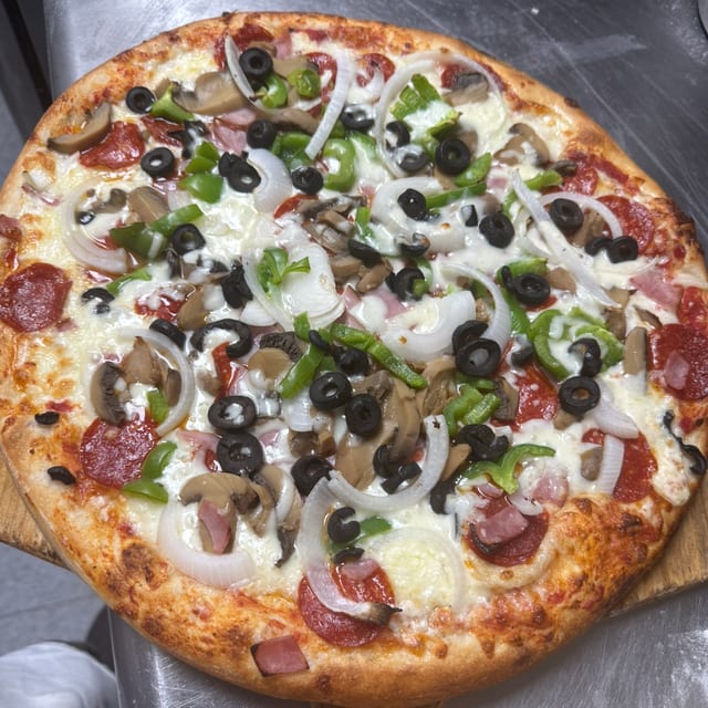 Soprano's Super Combo Pizza.