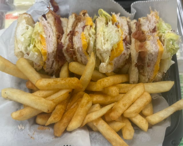 Ham or Turkey Club Sandwich Lunch.