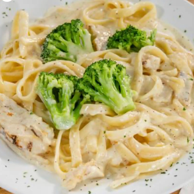 Chicken And Broccoli Alfredo.